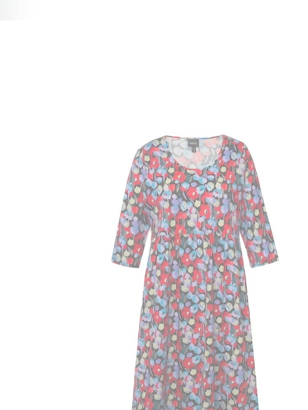 Floral Empire Knit Cotton Pocket Dress